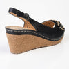 Soft Style By Hush Puppies Coco Wedge Sandal - Black-Soft Style by Hush Puppies-Buy shoes online