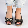 Soft Style By Hush Puppies Coco Wedge Sandal - Black-Soft Style by Hush Puppies-Buy shoes online