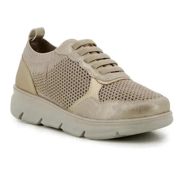 Soft Style By Hush Puppies Faunia Metallic Sneaker - Light Gold