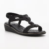 Soft Style By Hush Puppies Nakia Wedge Sandal - Black-Soft Style by Hush Puppies-Buy shoes online