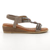 Soft Style By Hush Puppies Nakia Wedge Sandal - Taupe-Soft Style by Hush Puppies-Buy shoes online