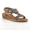 Soft Style By Hush Puppies Nakia Wedge Sandal - Taupe-Soft Style by Hush Puppies-Buy shoes online