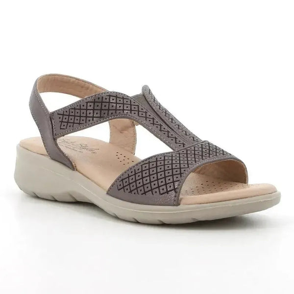 Soft Style By Hush Puppies Oberta Wedge Sandal - Gunmetal