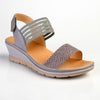 Soft Style By Hush Puppies Pomona Wedge Sandals - Grey-Soft Style by Hush Puppies-Buy shoes online