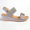 Soft Style By Hush Puppies Pomona Wedge Sandals - Grey-Soft Style by Hush Puppies-Buy shoes online