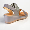 Soft Style By Hush Puppies Pomona Wedge Sandals - Grey-Soft Style by Hush Puppies-Buy shoes online