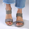 Soft Style By Hush Puppies Pomona Wedge Sandals - Grey-Soft Style by Hush Puppies-Buy shoes online