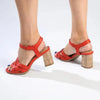 Soft Style By Hush Puppies Quasar Strappy Heel Sandals - Red