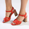 Soft Style By Hush Puppies Quasar Strappy Heel Sandals - Red