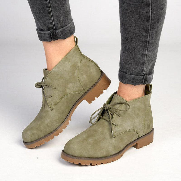 Soft Style By Hush Puppies Sam Ankle Bootie - Khaki-Soft Style by Hush Puppies-Buy shoes online
