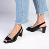 Soft Style By Hush Puppies Sidonia Peep Toe Slingback - Black-Soft Style by Hush Puppies-Buy shoes online