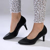 Soft Style Hush Puppies Phillipa Court Heel - Black-Soft Style by Hush Puppies-Buy shoes online