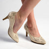 Soft Style Hush Puppies Phillipa Court Heel - Light Gold-Soft Style by Hush Puppies-Buy shoes online