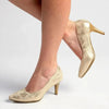 Soft Style Hush Puppies Phillipa Court Heel - Light Gold