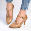 Soft Style Hush Puppies Phoenix Court Heel - Dark Beige-Soft Style by Hush Puppies-Buy shoes online