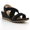 Soft Style Polina Wedge - Black-Soft Style by Hush Puppies-Buy shoes online