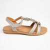 Soft Style by Hush Puppies Cecilia Strappy Sandals - Silver-Soft Style by Hush Puppies-Buy shoes online