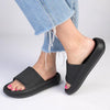 Soft Style by Hush Puppies Devi Push In Sandal - Black-Soft Style by Hush Puppies-Buy shoes online