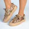 Soft Style by Hush Puppies Fordan Floral Sneaker - Taupe-Soft Style by Hush Puppies-Buy shoes online