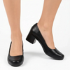 Soft Style by Hush Puppies Fynn Block Heel Court - Black