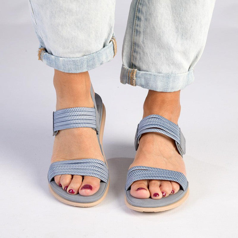 Soft Style by Hush Puppies Irene Strap Sandals - Dusty Blue | Shoe Box ...