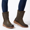 Soft Style by Hush Puppies Kaz 2 Fur Collar Boot - Olive