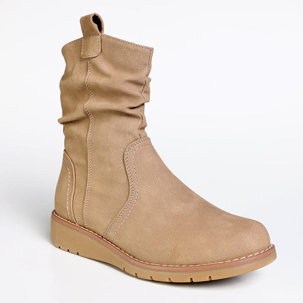 Soft Style by Hush Puppies Laura Ankle Boot - Taupe-Soft Style by Hush Puppies-Buy shoes online