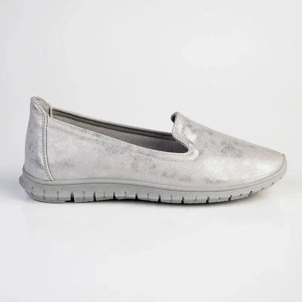 Soft Style by Hush Puppies Nan Slip-on Shimmer Loafer - Silver