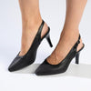 Soft Style by Hush Puppies Phoebe Crackle Court Heel - Black-Soft Style by Hush Puppies-Buy shoes online