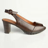 Soft Style by Hush Puppies Sidonia Peep Toe Slingback Heel - Chocolate