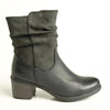 Soft Style by Hush Puppies Willow Ruched Boot - Black-Soft Style by Hush Puppies-Buy shoes online