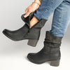 Soft Style by Hush Puppies Willow Ruched Boot - Black-Soft Style by Hush Puppies-Buy shoes online