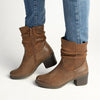 Soft Style by Hush Puppies Willow Ruched Boot - Taupe-Soft Style by Hush Puppies-Buy shoes online