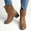 Soft Style by Hush Puppies Willow Ruched Boot - Taupe-Soft Style by Hush Puppies-Buy shoes online