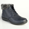 Soft Style by Hush Puppies Yuina Fur Collar Ankle Boot - Navy-Soft Style by Hush Puppies-Buy shoes online