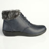 Soft Style by Hush Puppies Yuina Fur Collar Ankle Boot - Navy-Soft Style by Hush Puppies-Buy shoes online