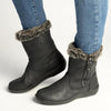 Soft Style by Hush Puppies Yukari Fur Collar Boot - Black-Soft Style by Hush Puppies-Buy shoes online