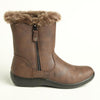 Soft Style by Hush Puppies Yukari Fur Collar Boot - Brown-Soft Style by Hush Puppies-Buy shoes online