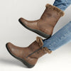 Soft Style by Hush Puppies Yukari Fur Collar Boot - Brown-Soft Style by Hush Puppies-Buy shoes online