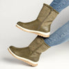 Soft Style by Hush Puppy Kaz Fur Collar Boot - Olive-Soft Style by Hush Puppies-Buy shoes online