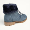 Soft Style by Hush Puppy Samira Fur Collar Boots - Navy-Soft Style by Hush Puppies-Buy shoes online