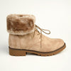 Soft Style by Hush Puppy Samira Fur Collar Boots - Taupe-Soft Style by Hush Puppies-Buy shoes online