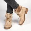 Soft Style by Hush Puppy Samira Fur Collar Boots - Taupe-Soft Style by Hush Puppies-Buy shoes online