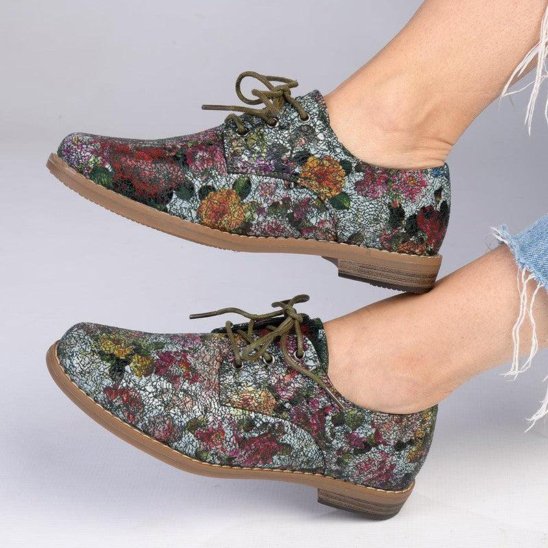 Soft Style by Hush Puppy Tyler Crackle Floral - Sage – Shoe Box Online ...