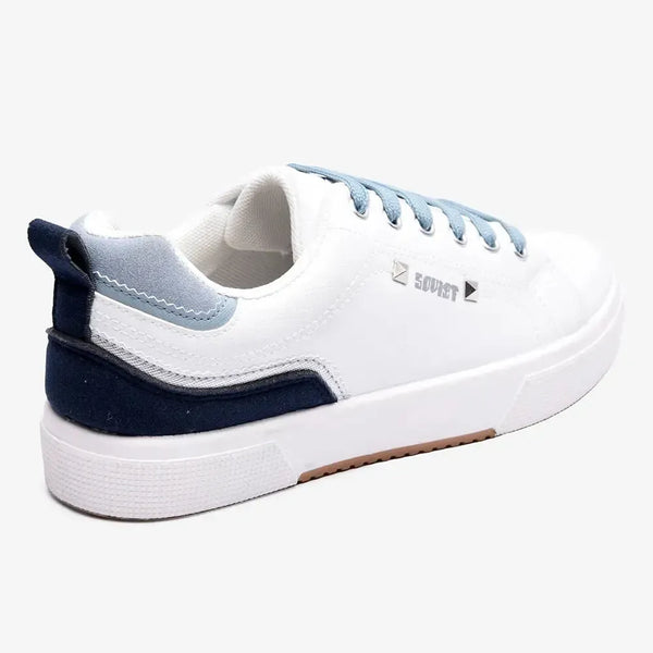 Soviet L Mahogany Casual Sneaker - White Blue