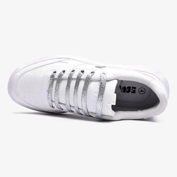 Soviet L Sylvie Casual Sneaker - White and Silver