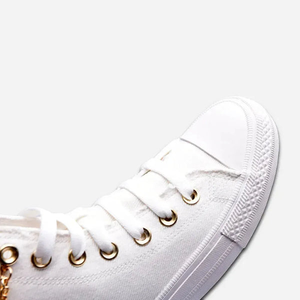 Soviet L Viper Hi Denim/ Chain Sneaker - White