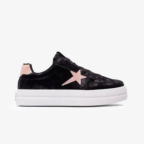 Soviet Ladies Paris Lace Up Sneaker - Black