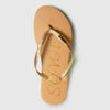Soviet Platform Thong With Glitter Coating - Beige