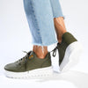 Tom Tom Lace Up Sneaker - Olive / Orange-TOM TOM-Buy shoes online